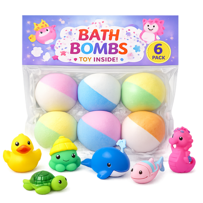 SurpriseHatch™ Bath Bombs – 6/12/18 Pack with Surprise for Kids